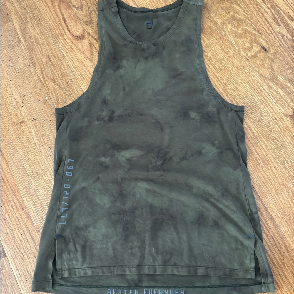 Lululemon Men's Olive Green Tank Top